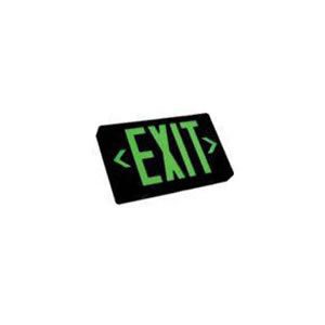 Basic/Universal LED Exit Sign - Single or Double Face - Green Letters/Black Housing