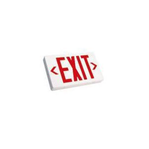 Basic/Universal LED Exit Sign - Single or Double Face - Battery Backup - Red Letters/White Housing