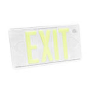 100-foot Viewing-Single Face-Self-Luminous Exit Sign-White