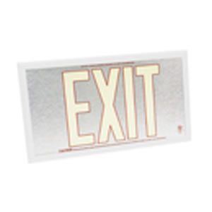 50-foot Viewing-Double Face-Self-Luminous Exit Sign-Aluminum w/ White Frame