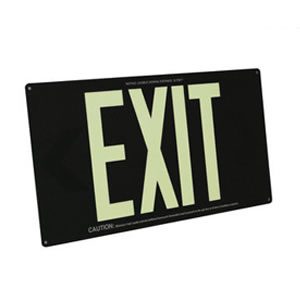 50-foot Viewing-Single Face-Self-Luminous Exit Sign-Black