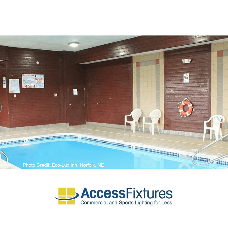LED Indoor Pool Lighting - Canopy Lights Installed