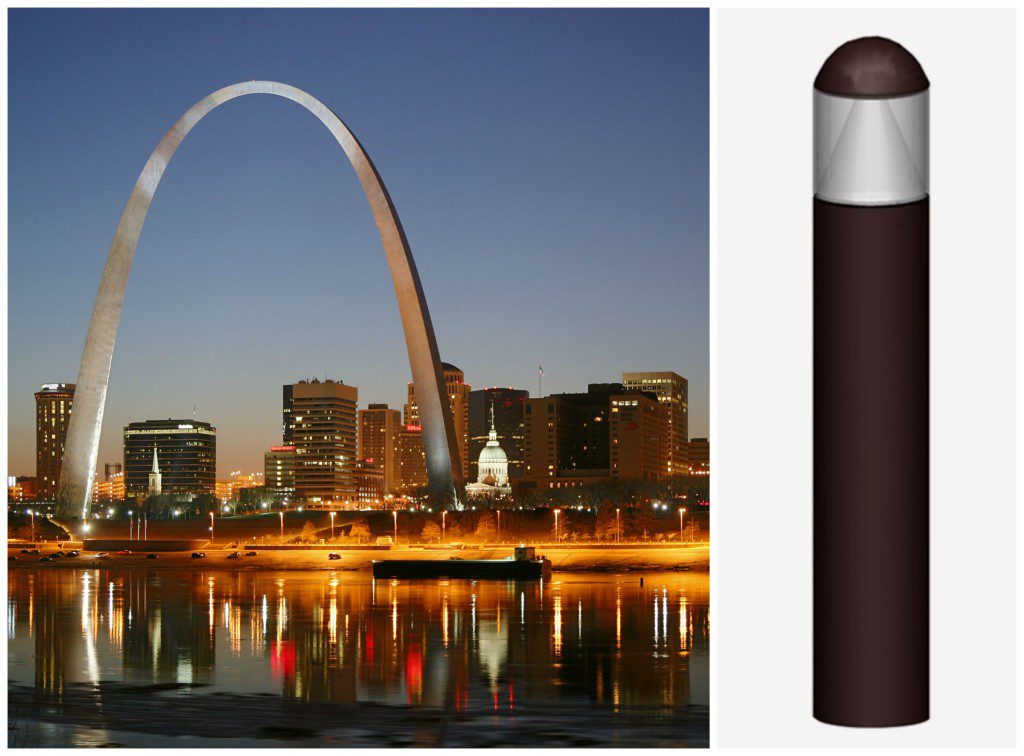 LED Bollard from Access Fixtures Installed in St Louis