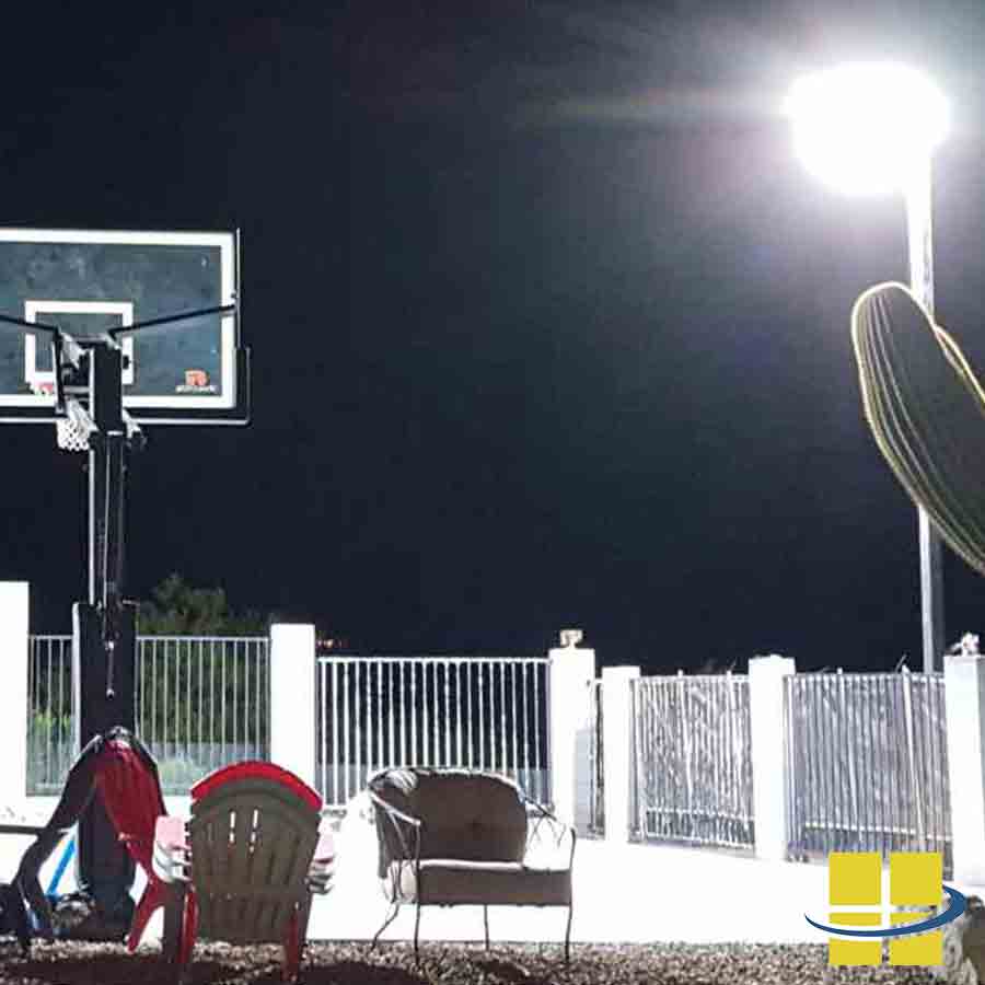 Dark Sky Friendly Backyard Basketball Court Lighting in Arizona