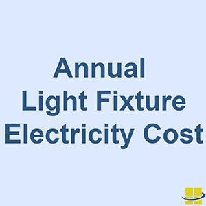 Annual Light Fixture Electricity Cost