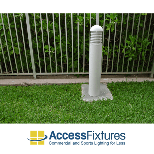 Round Dome Top Bollards Louvers White