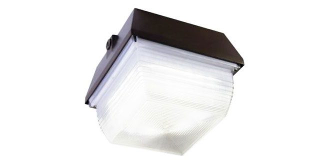 Low-Priced ANDO Vandal Resistant LED Garage-Canopy Lights in 20w and 50w by Access Fixtures