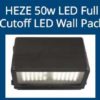 Full Cutoff 50w LED Wall Pack with Photocell Emits 5,000+ Lumens