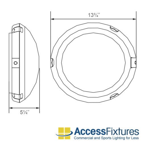 20w Round Wall Light Dimensions