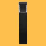 590nm Amber round flat top LED bollard light with louvers