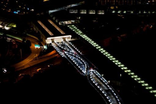 15w USA LED Round Bollards with Aluminum Cone 147,000-Hour Life Orlando Airport
