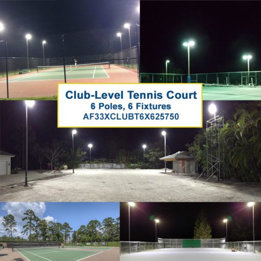 6-Pole 769w LED tennis lights