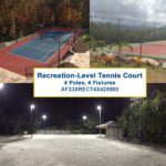 4-pole outdoor LED tennis court lighting