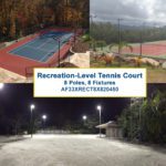 8-pole outdoor LED tennis court lighting