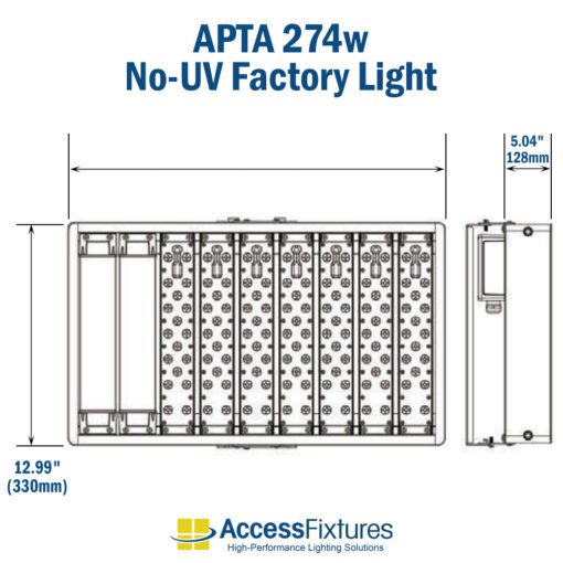 APTA 274w LED High Bay (No UV) 347-480v: 200,000-Hr. Life dimensions