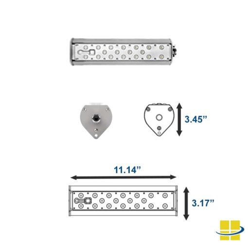 20w linear led fixture dimensions