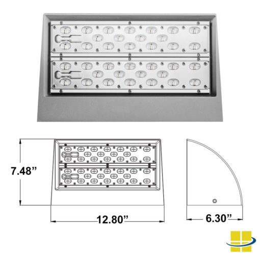 78w led wall mounted lights dimensions