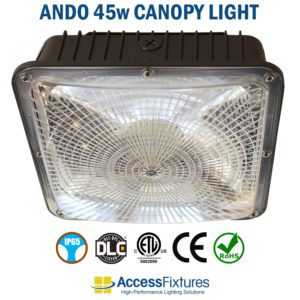 ANDO 45w LED Canopy Light 120-277v - 70,000-Hour Life, 5-Year Warranty, IP65