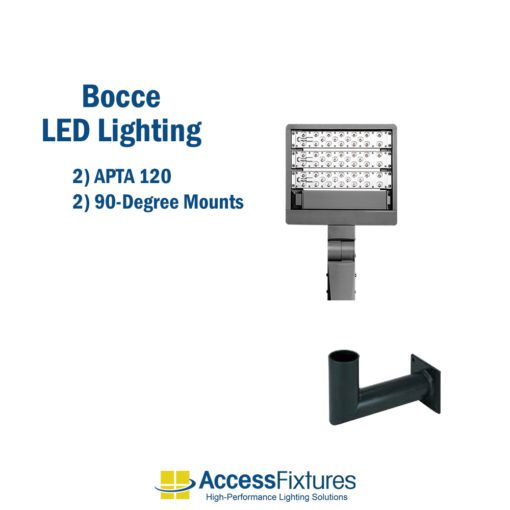 Bocce LED Lighting 13' x 76' Court - 11 fc 2.80 max/min - DIY poles equipment