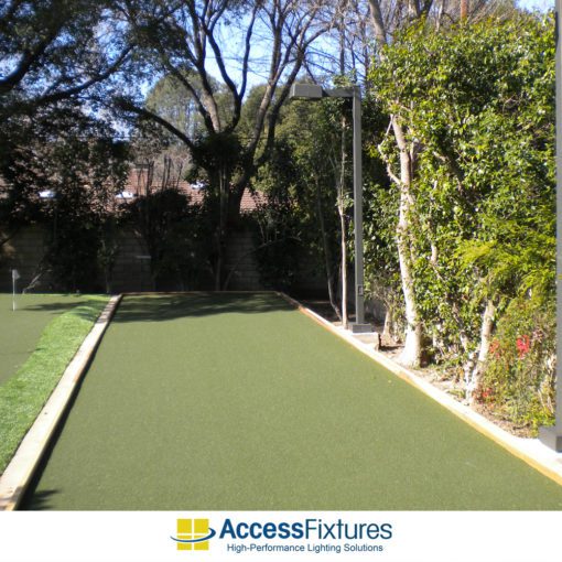 Bocce LED Lighting with Poles 13' x 76' Court - 11 fc 2.80 max/min day A