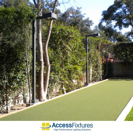 Bocce LED Lighting with Poles 13' x 76' Court - 11 fc 2.80 max/min Day B