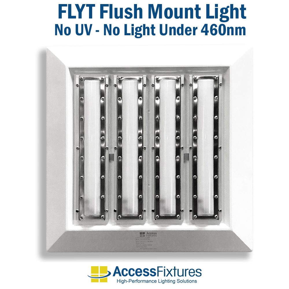FLYT 160 No UV - No Light Below 450nm LED Flush Mount Light - 120-277v