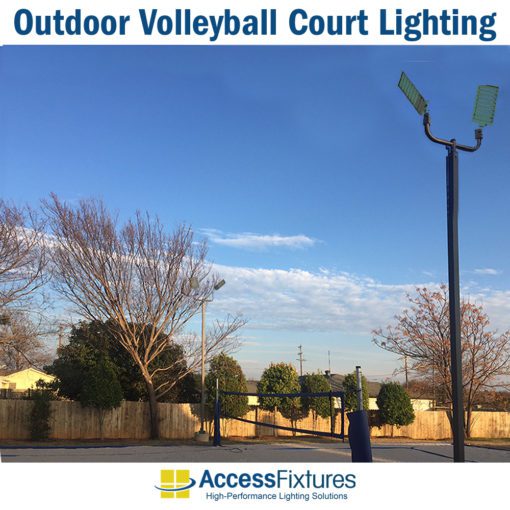 Outdoor Volleyball Court Lighting 20-ft Poles - 20fc, 2.00 max/min 4 APTAs installed