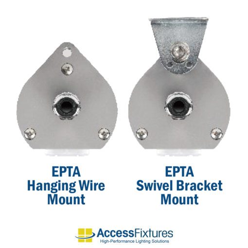 EPTA 150 No UV - No Light Below 450nm Linear LED Light - 120-277v Hanging wire mount and swivel bracket mount