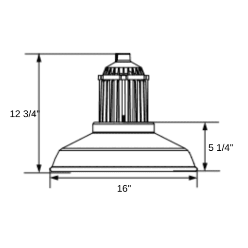 ceiling FWC luminaire dimensions
