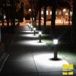 Round Dome Top LED Bollard Lights Pathway Application