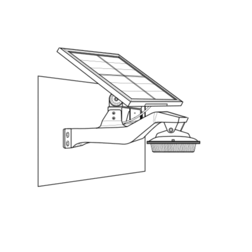 LED solar area light wall mount
