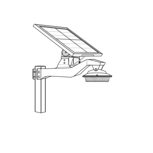LED solar area light square pole mount