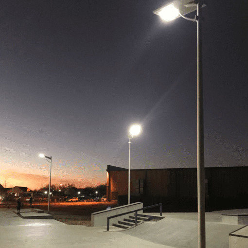 SONE Solar Street Light at night