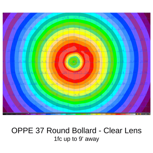 37w round clear lens bollard