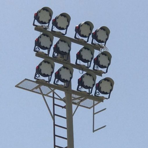 STAJ light fixtures on pole