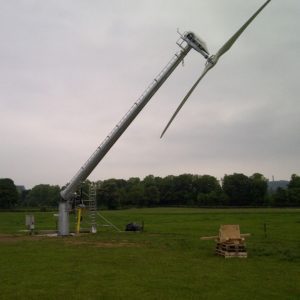 Mid Hinged High Mast Pole with Wind Turbine