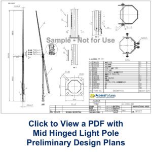 View Mid Hinged Light Pole Plans