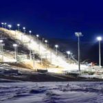 High Mast Light Poles at Ski Area