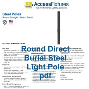  Link for the direct burial round steel light poles spec sheet