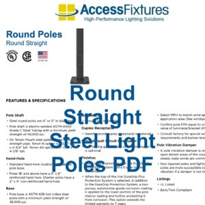 Link for the round steel round light poles spec sheet