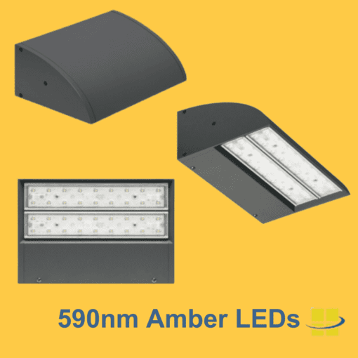 APTO 80 590nm Amber LED Turtle Friendly Wall Pack, 120-277v
