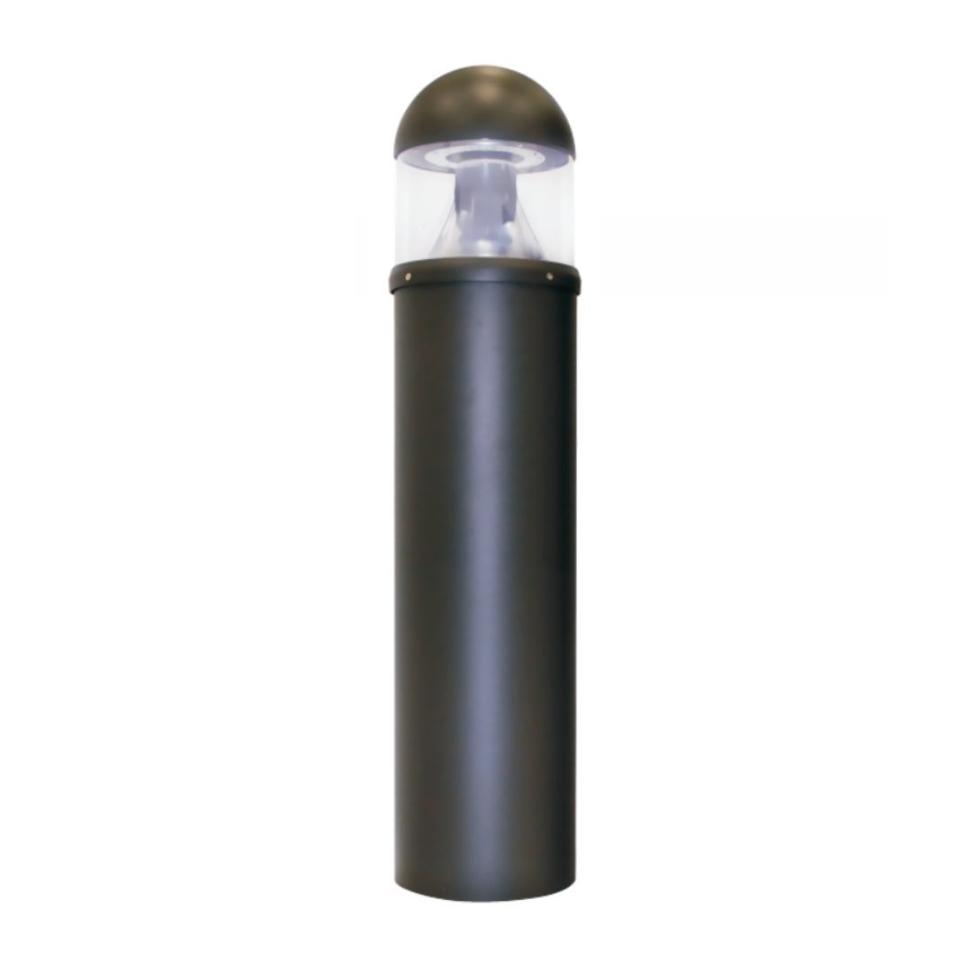 8″ diameter commercial grade LED bollard light with the traditional styling of a bollard light with reflector optics