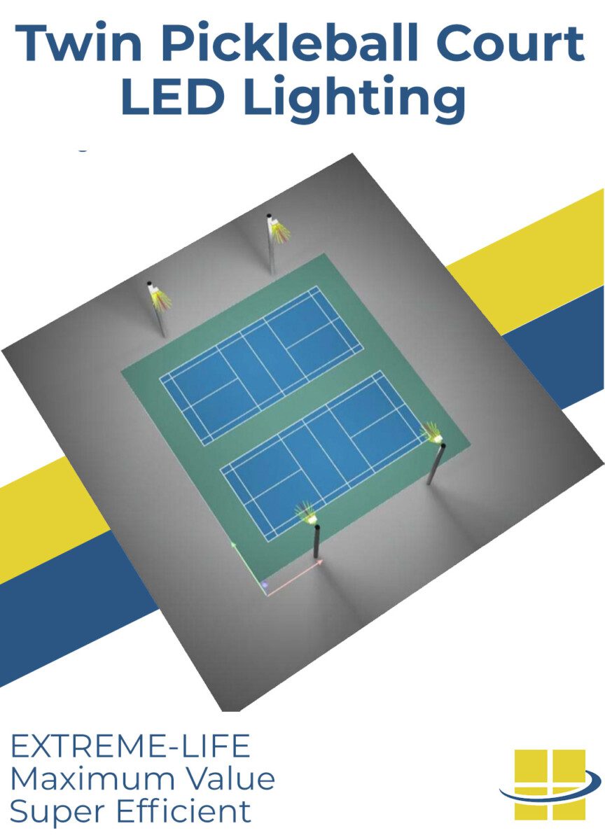 Twin Court Pickleball Court Lighting Packages
