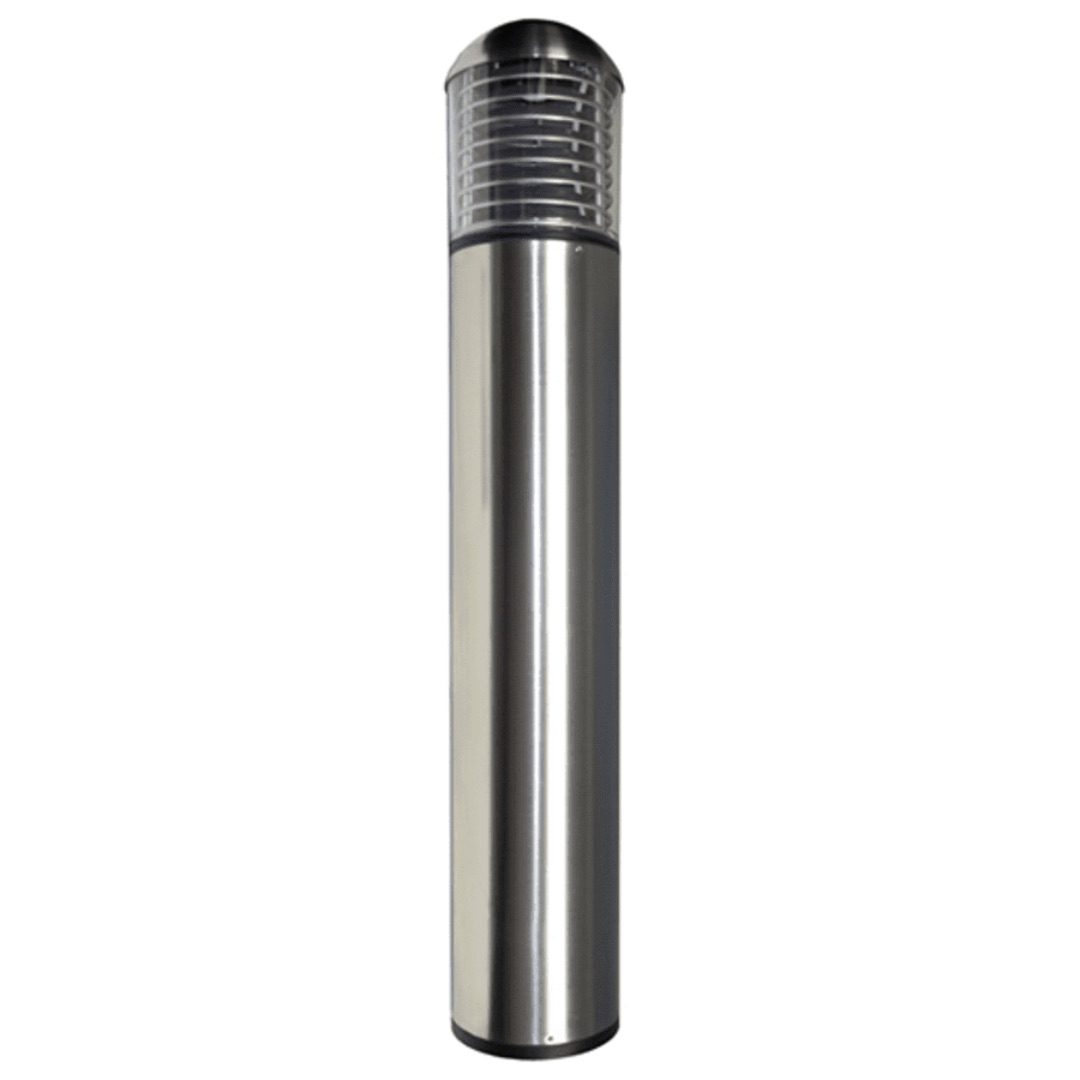 Access Fixtures stainless steel LED bollard lights with die-cast aluminum louvers